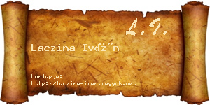 Laczina Iván névjegykártya